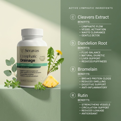 New Maximum Potency Formula — Seravas Lymph Restore™ Lymphatic Drainage Capsules